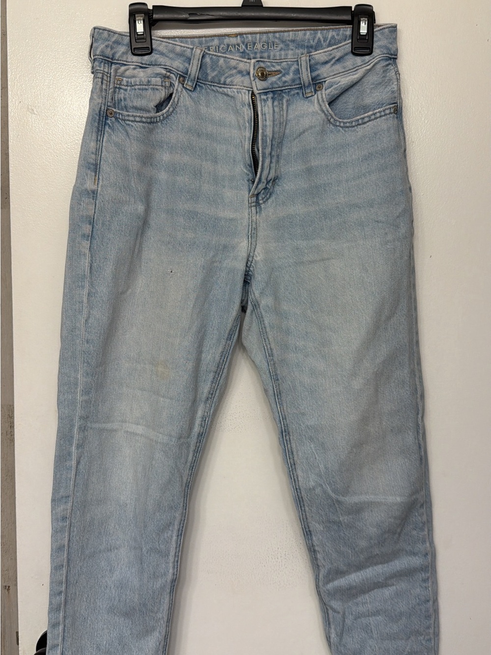 American Eagle Outfitters Light Blue High-Rise Straight Jeans